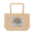 Terra Incognita Rigensis — Vintage Map & Vacancy Heatmap Tote Bag, 17th Century Riga Print, Large Organic Cotton