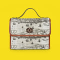 Terra Incognita Rigensis: Vintage Map Canvas Bag — Waterproof Travel Satchel with Historic City Print
